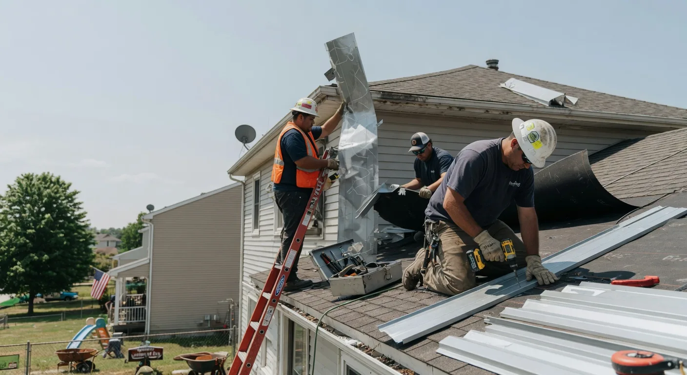 Storm Damage Metal Roof Repair in Angelica, NY